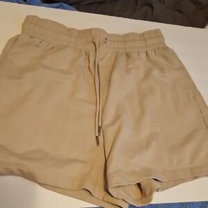 H&M Womans Tan Shorts With Draw String - Size M